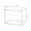 5X Clear Acrylic Display Case 3 Tier Display Shelf, Stackable Protection Showcase with Magnetic Door for Action Figures 5