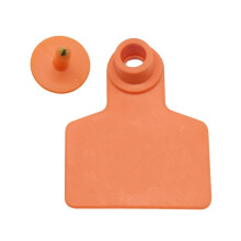 100 Pcs Blank Brown Cattle Ear Tags 40x50mm Durable Livestock Ear Tags for Easy Identification