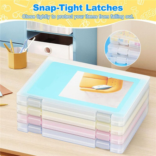 8 Pack A4 File Box Paper Storage Rack Document Protector for Magazines, Scrapbooks, Office School Supplies