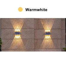 Solar LED Spotlight Outdoor Waterproof Upper Lower Lighting Porch Lights Solar Powered Streetlight for Balcony
