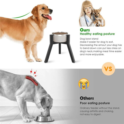 Suporte para Tigelas de Cachorro para Cães Médio e  Porte, Tigelas Elevadas para Cães com Largura Ajustável 7 A 10,6 Polegadas, Tigelas Elevadas 2