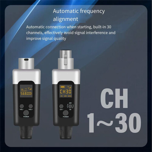 New K1 UHF Wireless Microphone Transmitter Receiver XLR Microphone Wireless System for 48V Capacitive Microphone 1 to 1 2