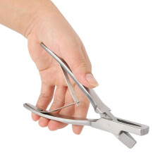 V Shape Pig Ear Tag Pliers with Precise Alignment, Compact Livestock Tagging Tool for Farm Use