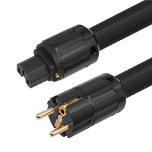 2X 12AWG HiFi Stromkabel, HiFi Stromkabel EU Stromkabel, 250V/15A für Lautsprecher, Subwoofer, Plattenspieler, Verstärker 100cm