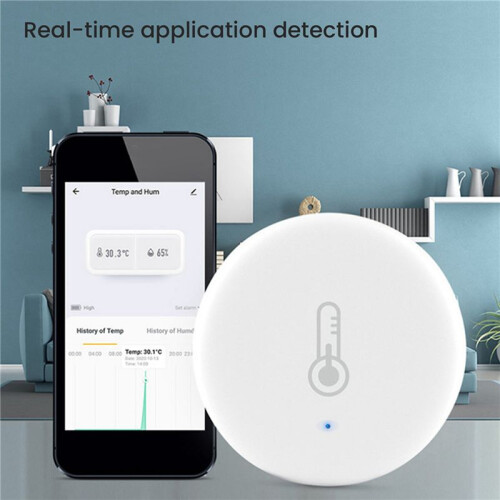 2X ZigBee  Temperature and Humidity Sensor Battery Powered Security  Hygrometer with Tuya  Life App 2