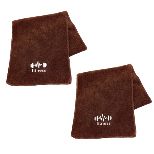 2-teiliges saugfähiges Handtuch aus-Kaffeefarbe
