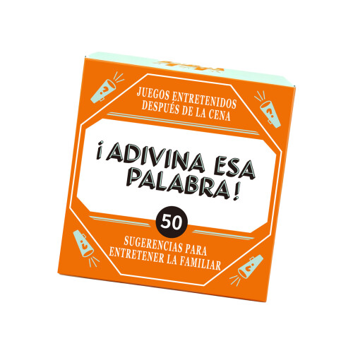50Pcs Compacts Spanish Learning Card Engaging Spanish-Orange
