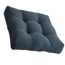 Thick Furry Floor Cushion With Super Soft Fabric-Blue 45cm