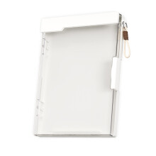 Clear ABS Document Case with Clipboard and Lanyard For-White