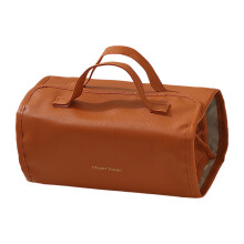 Expandable Travel Toiletry Bag With Multiple Section PVC-Khaki