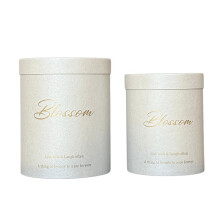 White Gift Box Modern Round Floral Arrangement-S and L