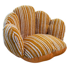 Round Snowflake Pillow Seat For Living Room Or Bedroom-Yellow