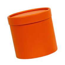 Round Cardboard Gift Box with Cover for Gift Wrapping-Orange