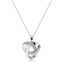 (White gold) Classic Elegant Women's New S925 Sterling Silver Clover Necklace, Full CZ Clover Pendant