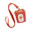 Funny Design Badge Storage Case Smooth PU-red fries 1