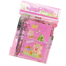 Sticker Collection Journal Book 360 Degree Coil Prevents-Pink