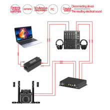 2X Audio Isolator Noise Reduction DI Ground Box 6.35 to Cannon Stereo Agricultural Electric Guitar Noise Eliminatio