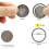 Titanium Key , Quick Release Side-Pushing , Super  Key Organizer, Outer Diameter 30MM, 15PCS 6