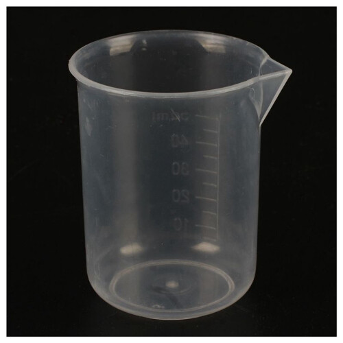 6 Pcs 50 Ml Laboratory Plastic Water Liquid Measuring Cup Transparent