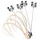 24 PCS HO Scale Model Lighting Tower,Tower Lights Model Lights Layout Lamppost for Train/Garden/Playground/Stadium 3