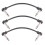 12 Packs 16cm Guitar Effect Pedal Flat Patch Cables Instrument Guitar Pedal Cable Connectors Patch Cable Black 8