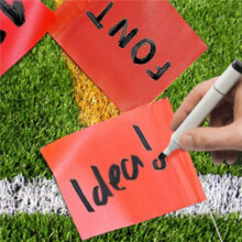 80pcs Red Marking Flags for Lawn, Lawn Marking Landscape Flags, Yard Watering Flags, Non-Stick Irrigation Flags