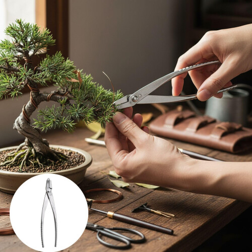 Precision Pruning Tools with Stainless Steel Shears, Ergonomic Grip, RustResistant Bonsai Trimming Set 1