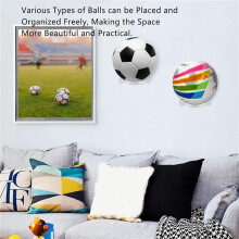 8 Pack Basketball Holder Wall Mount Acrylic Football Display Rack Invisible Clear  Holder Shelf