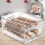 2X Slide Eggs Storage Box Egg Holder Container Refrigerator Drawer Stackable Food Eggs Box Kitchen Fridge Organizer 4