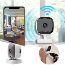 Clear 2K Indoor Camera with Color Night Vision, 24/7 Recording & Smart Alerts, Easy Install, 2.4G WiFi – White
