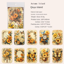 20 ark Gugu Forest scrapbookpapper - Banna's Garden-serien, vintage amerikanska botaniska och fjärilsmönster