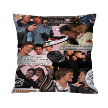 Hot Rivalry Ice Hockey Art Cushion, 15.75"15.75" Wear-Resistant Velvet, Vibrant Fandom Design for Game Room & Living Room