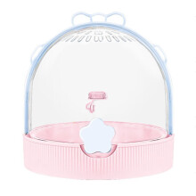 Bunter Mini-Vogelkäfig, tragbar, für den Außenbereich, atmungsaktive Sitzstange, für kleine Papageien