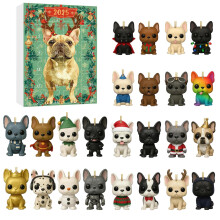Adventskalender 2025 met 24 acryl babypoppetjes als ornamenten.