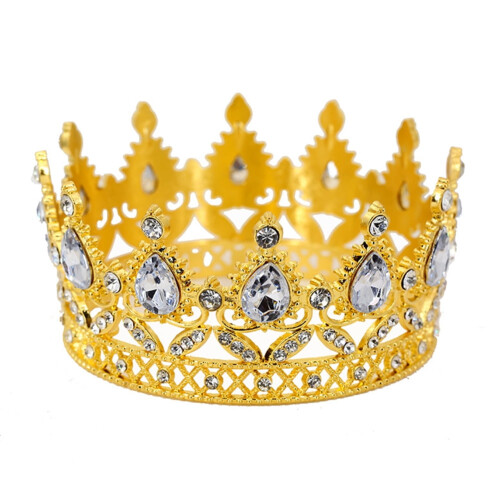 Alloy Crown Cake Topper with Rhinestones Type 8