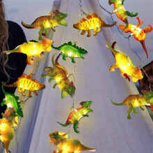 Dinosaur String Lights, LED Dino Lights for Kids' Room & Parties – Indoor/Outdoor Decor, Compatible with Standard Outlets