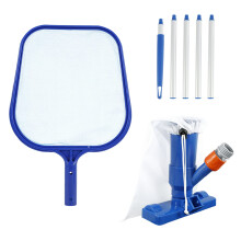 Pool Vacuum Cleaner Kit with Net, Fast Debris Removal, Easy Pole Attachment for Pool Spa Pond