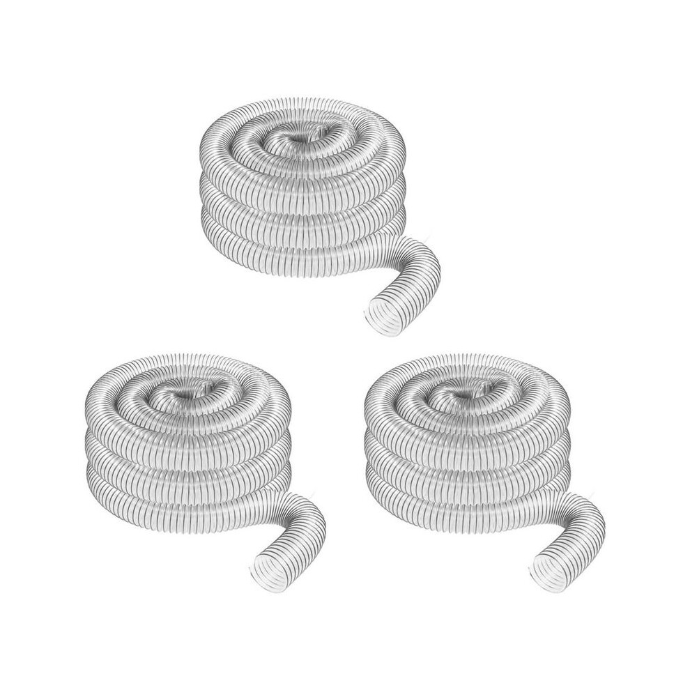 3Pcs 2Inch Od 50Mm Clear Pvc Dust Collection Hose For Use With Dust Collectors With Ideal For Shop Vacuums 4711356265901