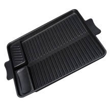 Nonstick Grill Pan for Outdoor BBQ, HeatResistant Rectangular Barbecue Tray for Steak and Home Use