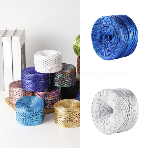 Cloth Knitting Strips 32.8Yard Per Roll For Weaving-pink gold 2