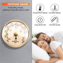 2pcs 70mm Atmospheric Home Barometer Weather Forecasting Instrument Aneroid Barometer Gas Pressure Gauge