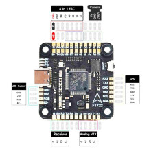 2X Controlador de Voo F722 Stack F7 BLHELI-S 100A 4 em 1 ESC 30,5 X 30,5 mm 3-6S para RC FPV 13 Polegadas 15 Polegadas Freestyle Drones Parts