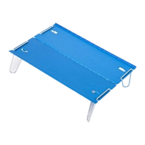 Table pliable en aluminium peu encombrante pour petit-Bleu