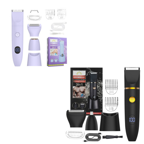 Practical Home Use Hair Remover Featuring Moving Blades-Purple 1