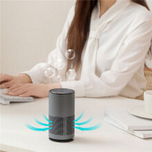 2X Car Air Purifier for Home Purifier Hepa Filters Desktop Purifier USB Rechargeable Portable Air Cleaner Diffuser-Gray