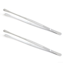 2 Pack Stainless Steel Grill Tongs 30cm BBQ Cooking Utensils with Ergonomic Grip and Heat Resistant Design