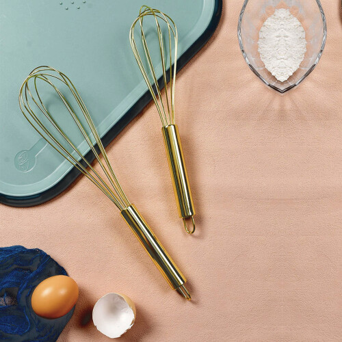 Versatile Hand Whisk Wire Whip For Preparing Creams-10 inches 2