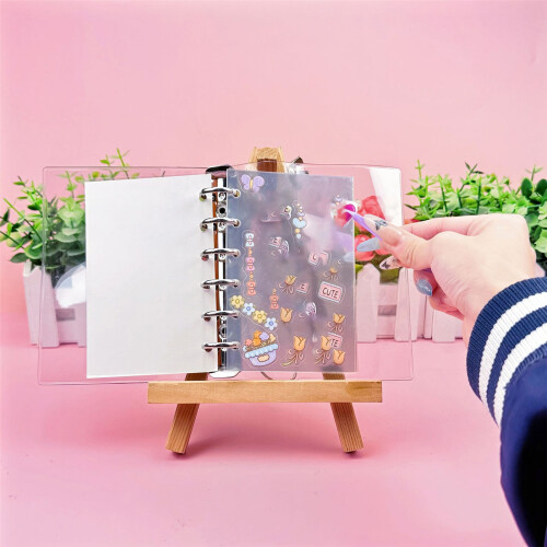 Sticker Book Colorful Cartoon Spirals Notebook Secure-Yellow 1