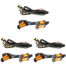 For Tacoma TRD 2016 -2020 Front Grille Lighting LED Grille Lights Kit 12 PCS(Amber Shell Yellow Light)