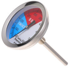 Bimetallic Oven and BBQ Thermometer with Large Glass Display, Accurate Instant Read Temperature Gauge for Cooking